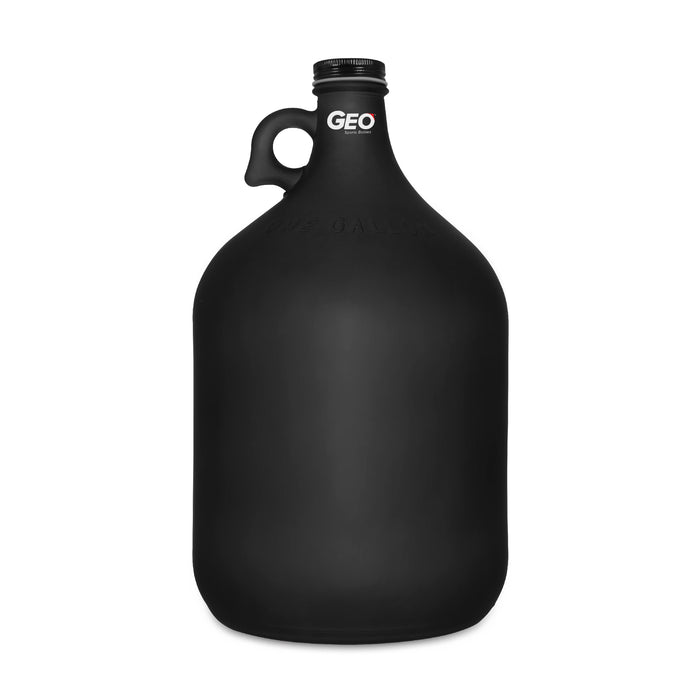 Geo 1 Gallon Frosted Glass Bottles (4-Pack)