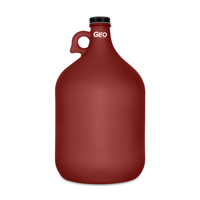 Geo 1 Gallon Frosted Glass Bottles (4-Pack)