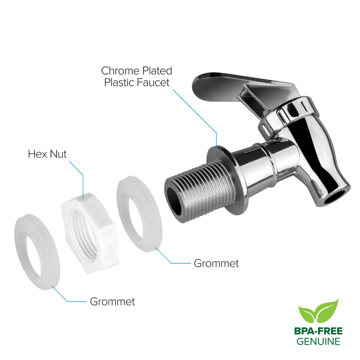 Gradient Porcelain Water Crock with Chrome Faucet