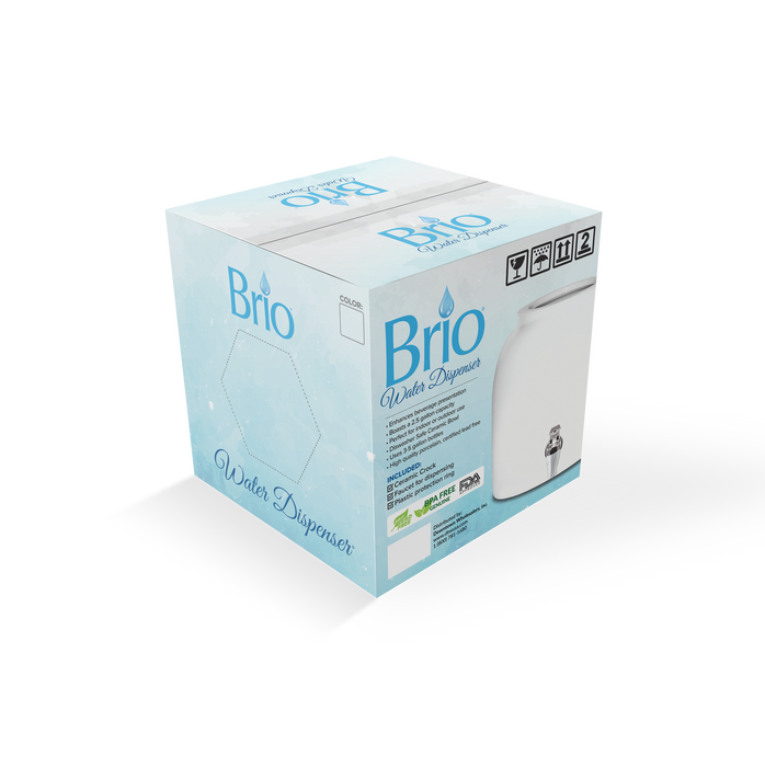 Gradient Porcelain Water Crock with Chrome Faucet