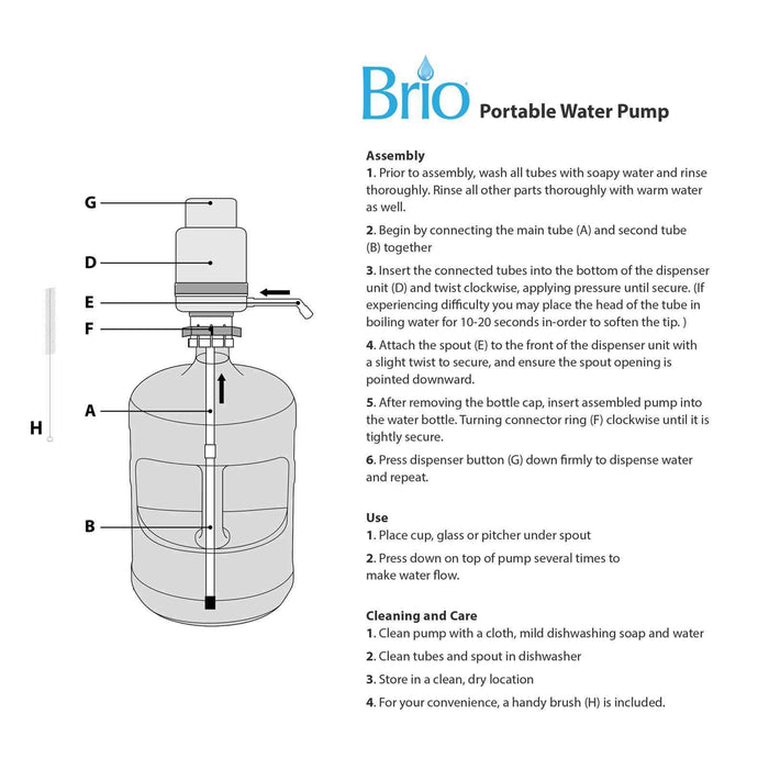 Water Pump Dispensers for 1 to 6 Gallon Water Bottles