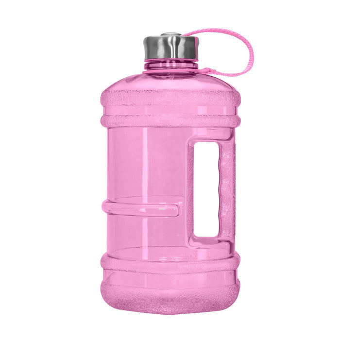 1/2 gallon BPA Free Water Bottle, Plastic Bottle, Sports Bottle, with Handle and Stainless Steel Cap, GEO