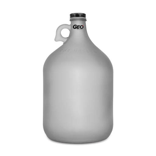 Geo 1 Gallon Frosted Glass Bottles (4-Pack)