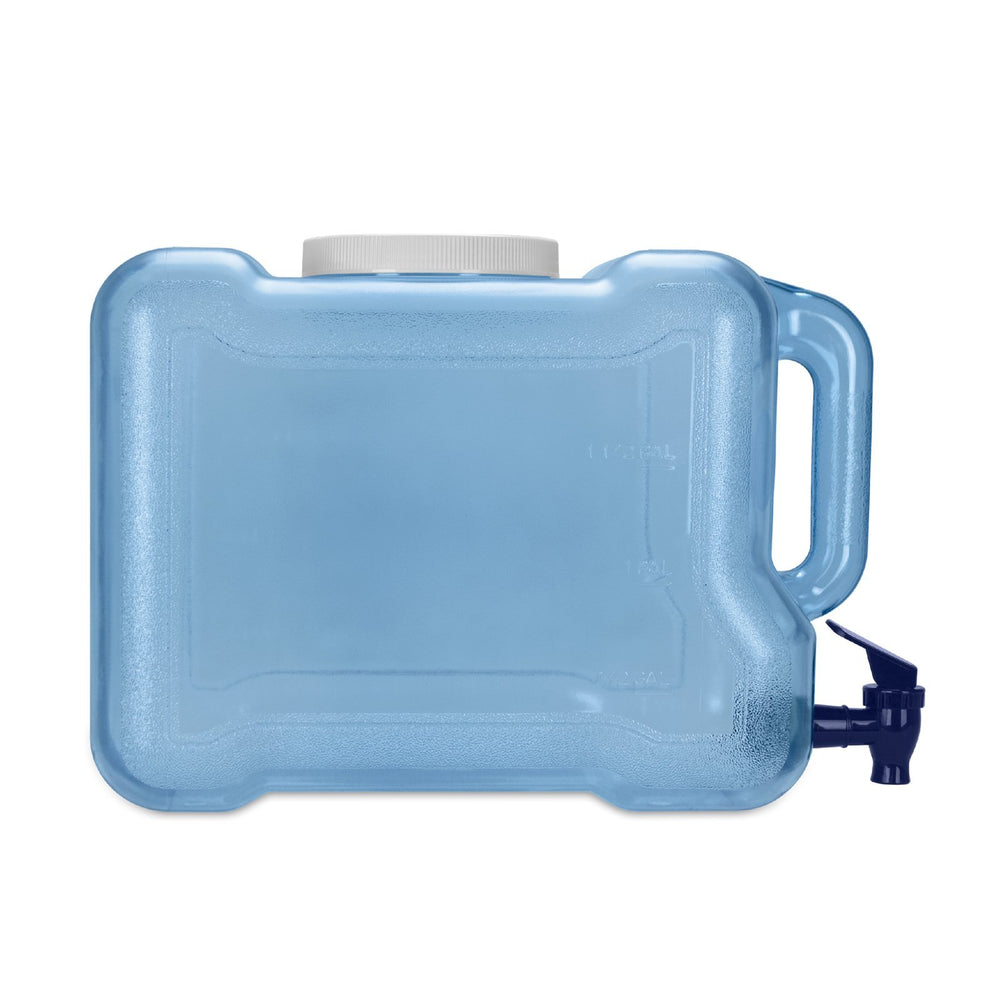 2 Gallon BPA Free Reusable Plastic Water Bottle with Screw Cap & Valve —