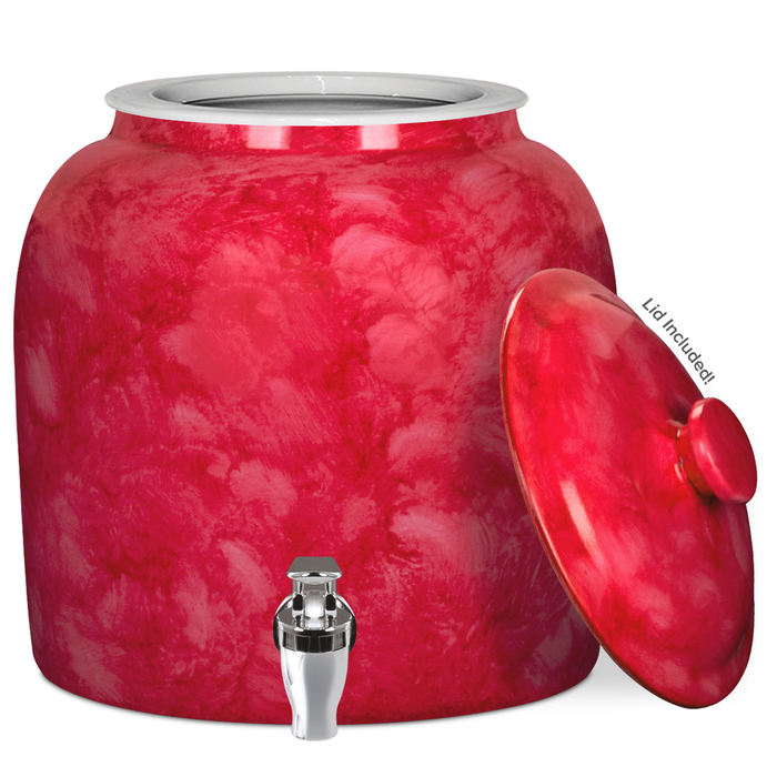 GEO Porcelain Ceramic Crock Water Dispenser - Pink