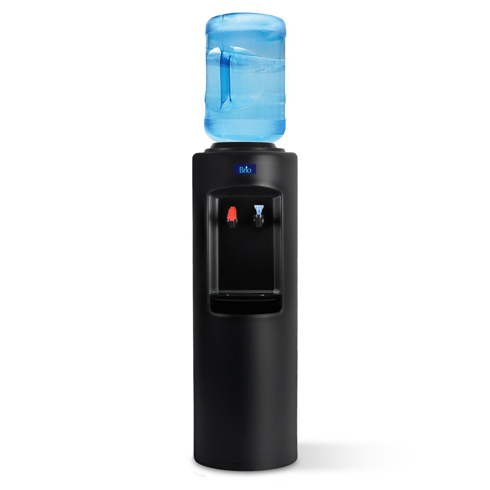 Hot and Cold Water Dispenser Cooler Top Load, Black, Brio Essential