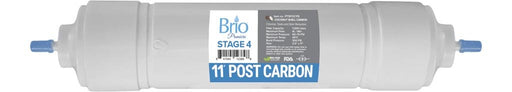Brio Premier 11" Inline Straight-Type Coconut Shell G.A.C Filter 5 Micron