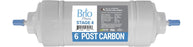 Brio Premier 6" Inline Straight-Type Coconut Shell G.A.C Filter 5 Micron