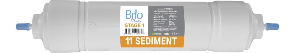Brio 2.5" x 11" S-Type Sediment Replacement Filter w/ 1,200 ml capacity