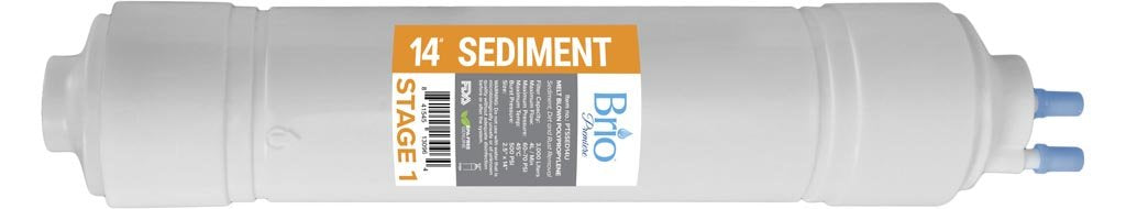 Brio Premier 14" Inline U-Type Sediment Filter 5 Micron