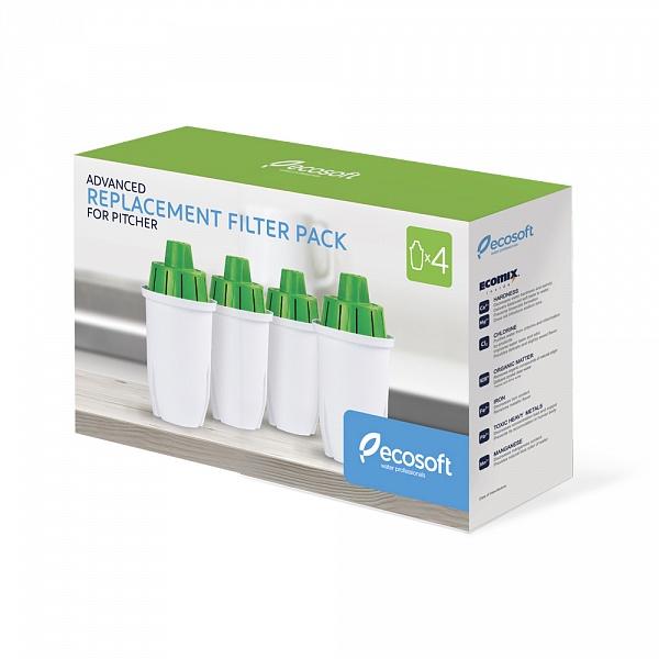 Pack of 4 Replacement Filters for Ecosoft LUNA AND MAXIMA Pitchers